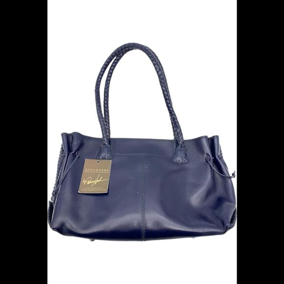 Patricia Nash Discovery Leather Sirena Tote Navy